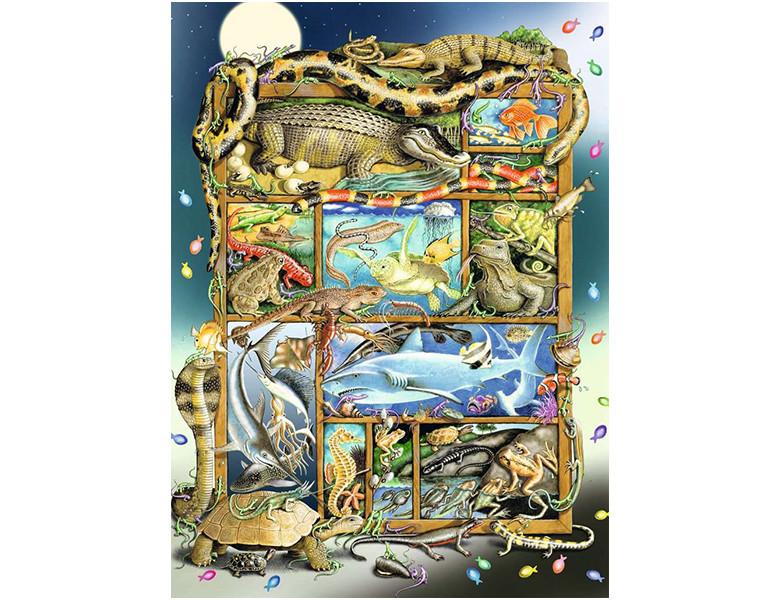 Ravensburger  Puzzle Reptilien im Regal (200XXL) 