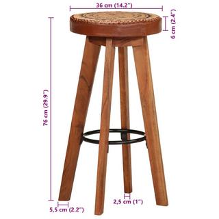 VidaXL Tabouret de bar bois d'acacia  