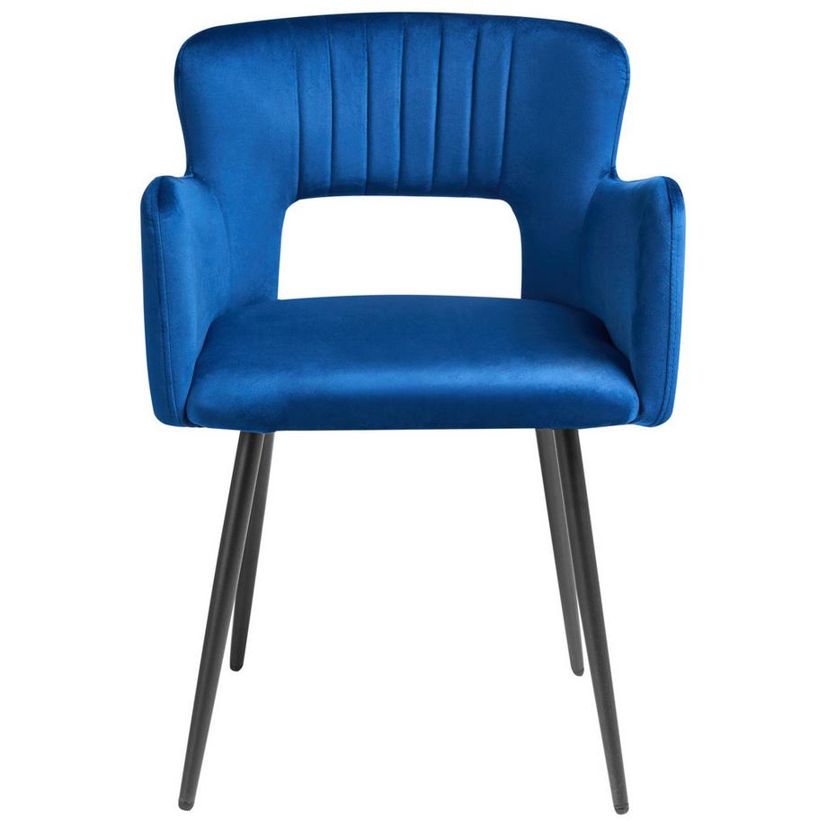 Beliani Esszimmerstuhl 2er Set aus Samtstoff  SANILAC  