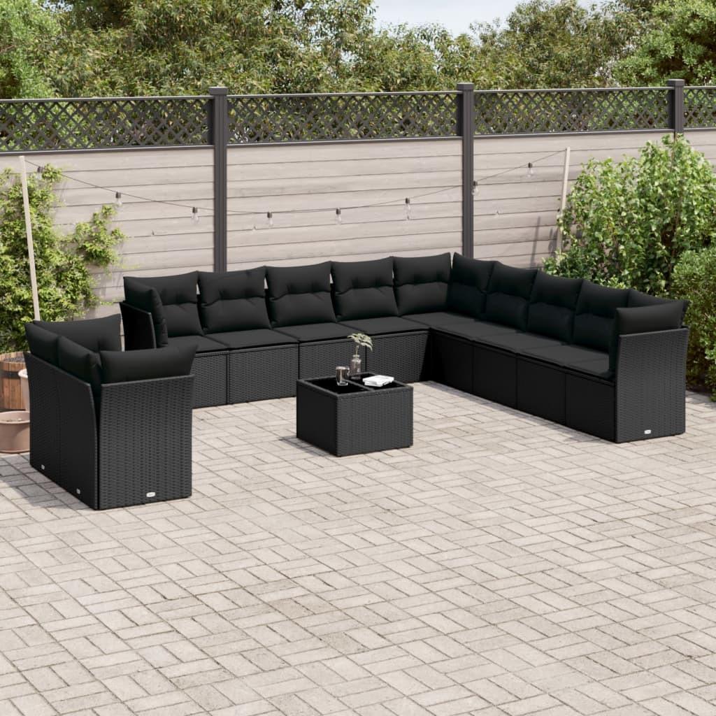 VidaXL set divano da giardino Polirattan  