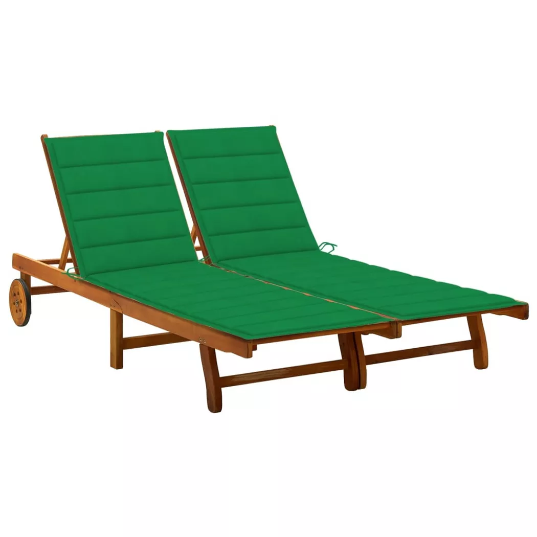 VidaXL - Chaise longue bois d'acacia, One Size, Marron