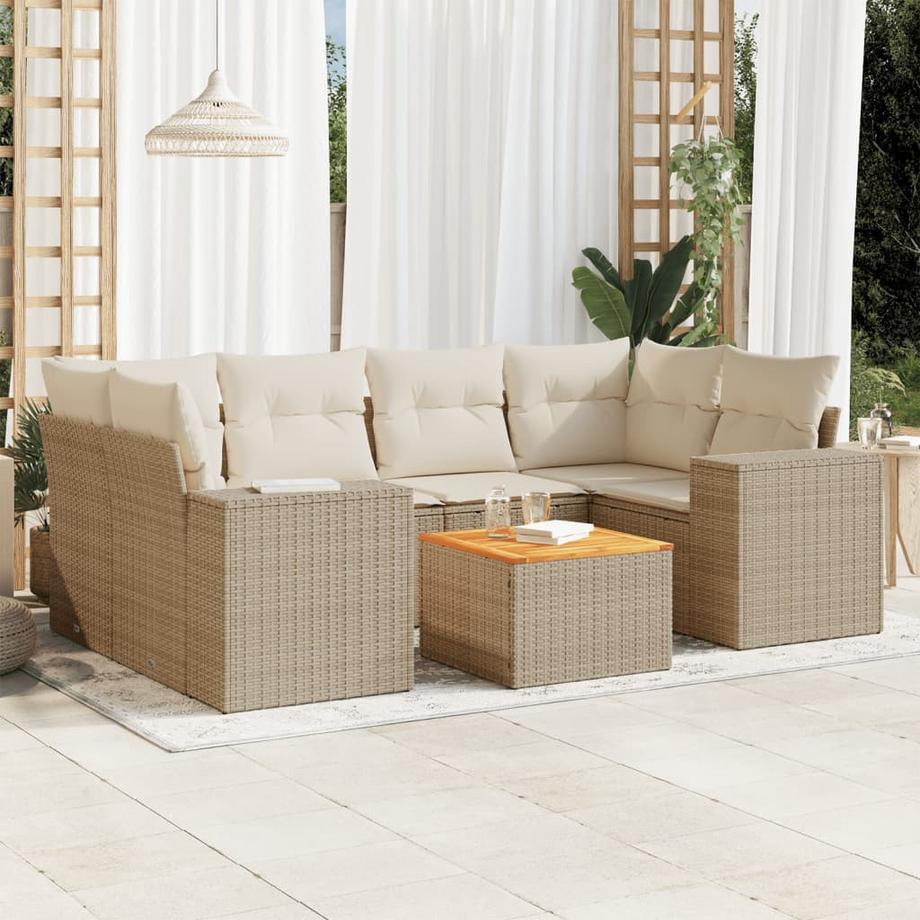 VidaXL set divano da giardino Polirattan  