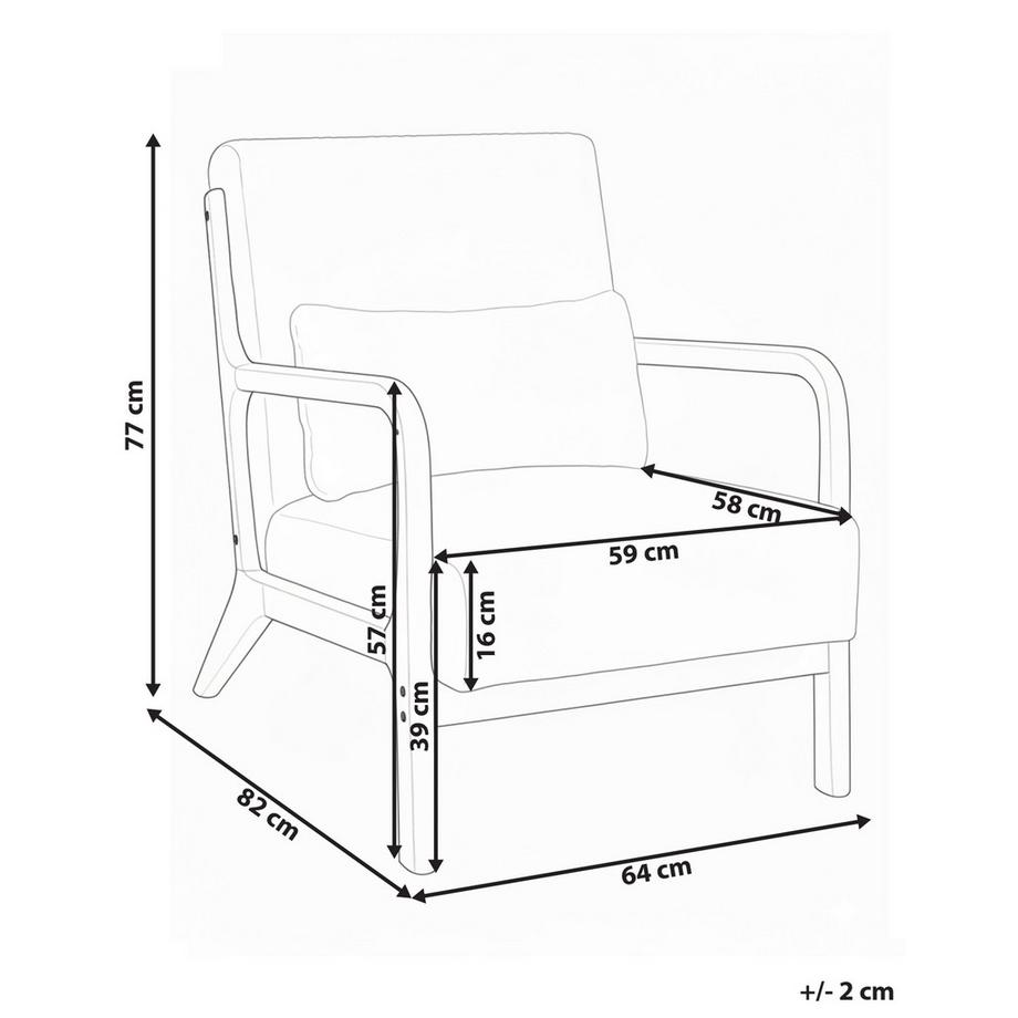 Beliani Sessel aus Cord Minimalistisch SORSELE  