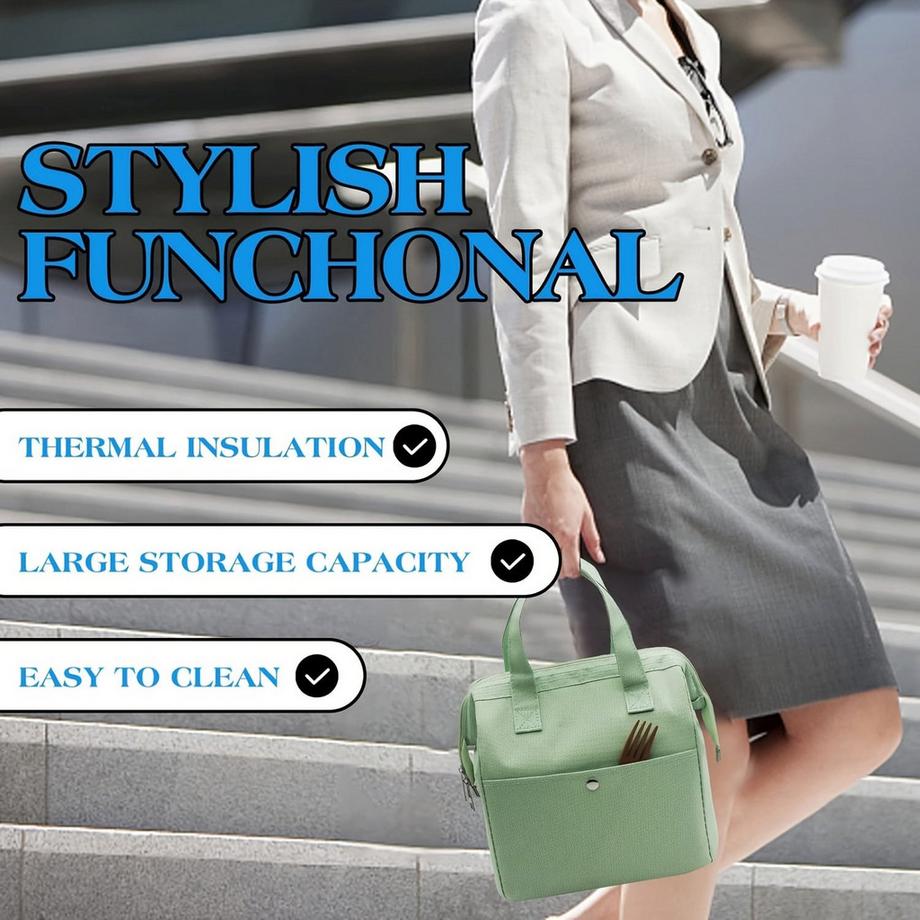 Only-bags.store  Isolierte Lunch Bag, einfache Bento Kühltasche, Lunch Tote Bag für Lunch Box, Erwachsene Picknick Arbeiten Wandern Strand Lunch Bag 