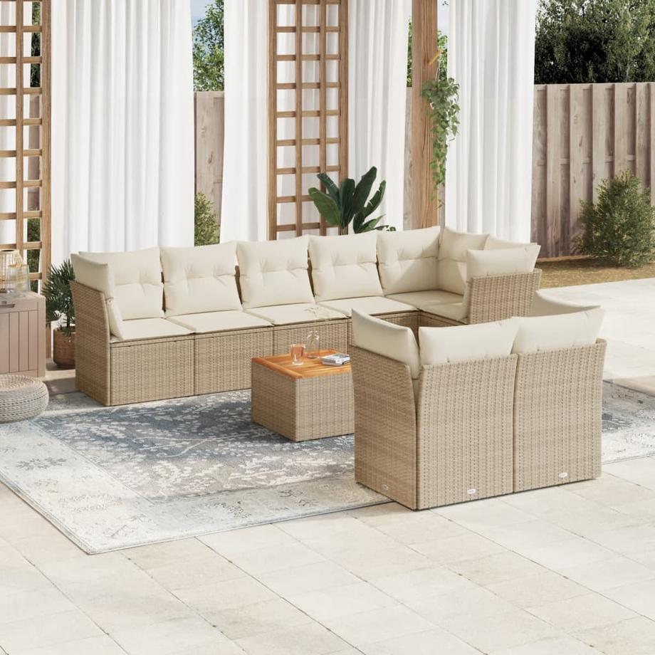 VidaXL Ensemble de canapés de jardin rotin synthétique  