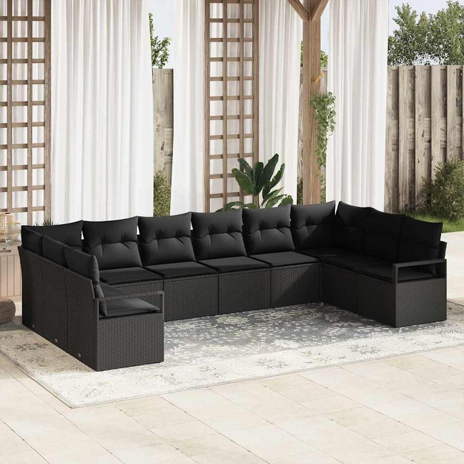 VidaXL Ensemble de meubles de jardin poly rattan  
