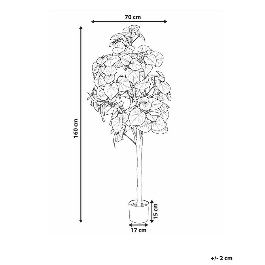Beliani Plante artificielle en Matière synthétique Glamour FICUS TREE  