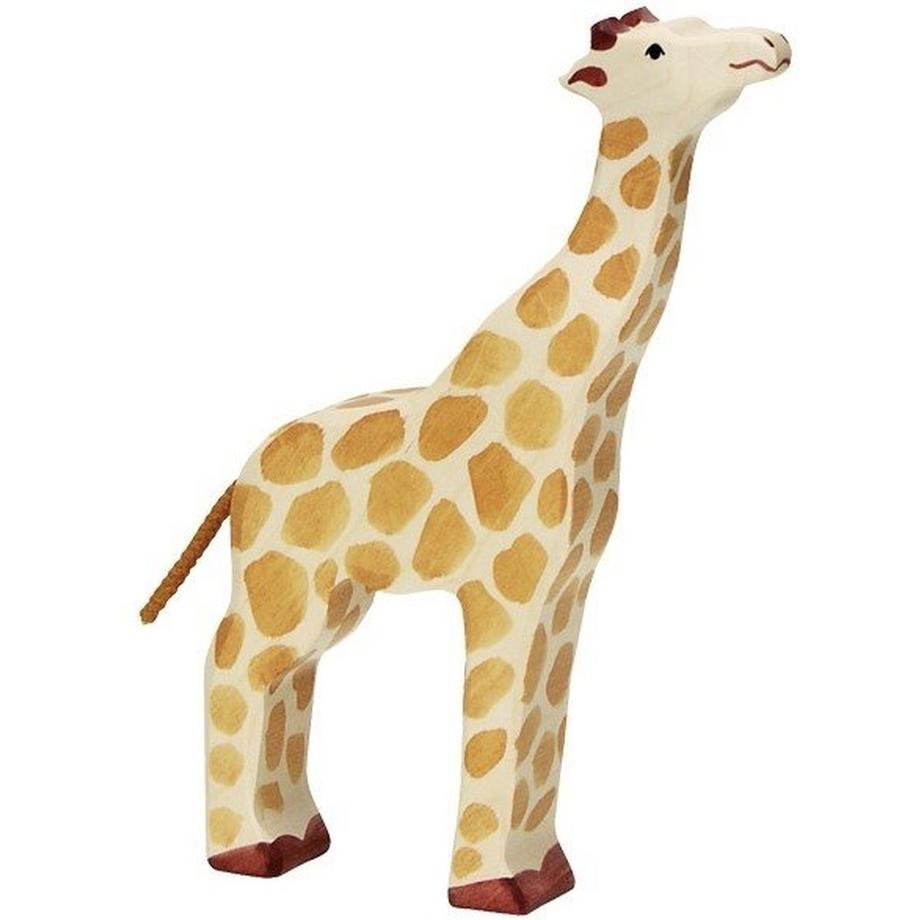 Holztiger  Giraffe, Kopf hoch 