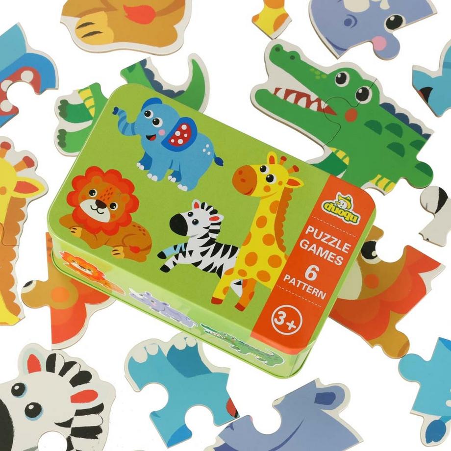 Puzzle en étain animaux de safari 25 puzzles