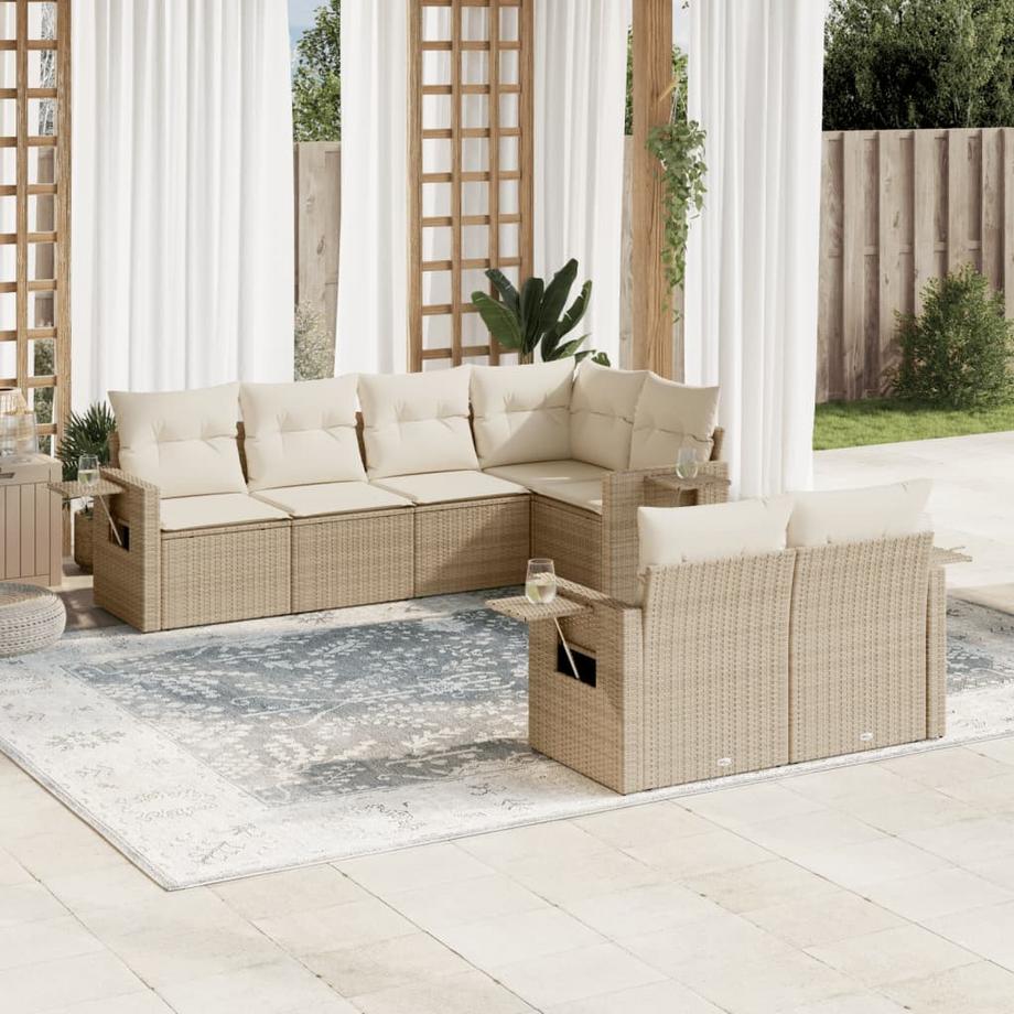 VidaXL Ensemble de canapés de jardin rotin synthétique  