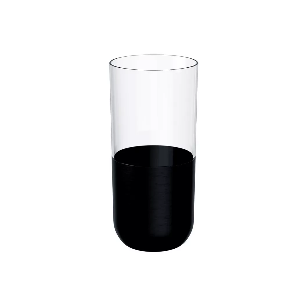 VILLEROY & BOCH Longdrinkglas Set 4er MANUFACTURE ROCK 300ml schwarz