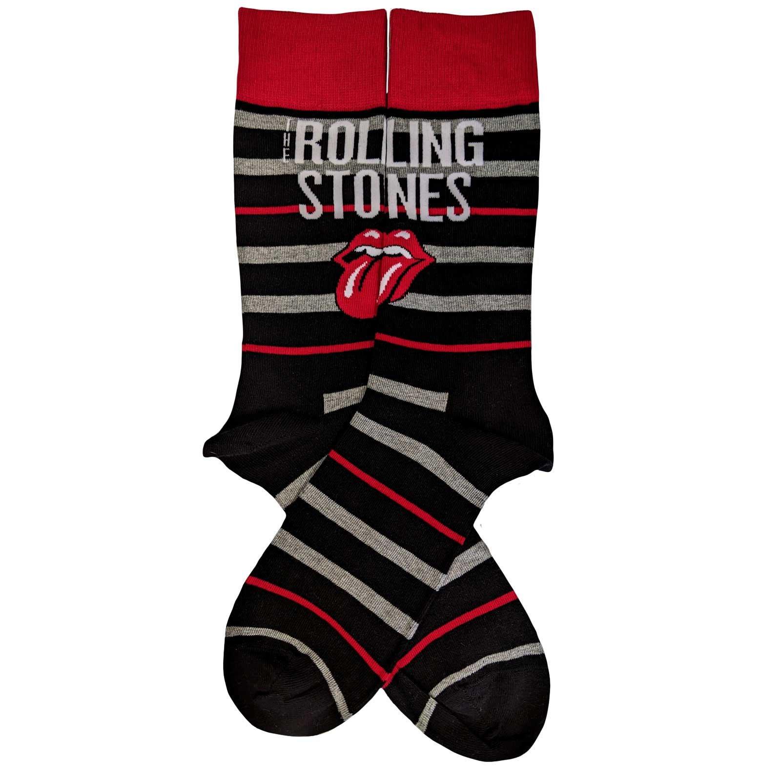 The Rolling Stones Logo Gestreifte Socken  