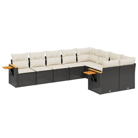 VidaXL Ensemble de canapés de jardin rotin synthétique  