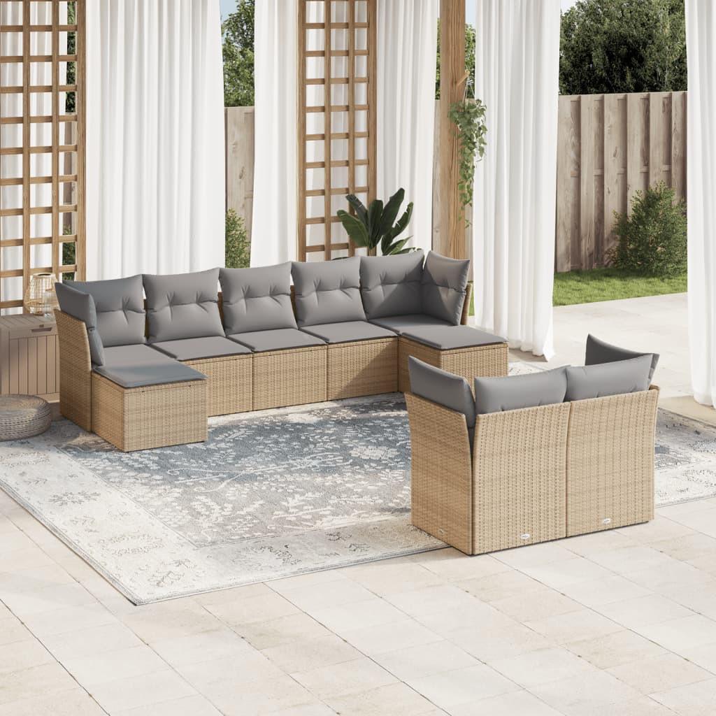 VidaXL set divano da giardino Polirattan  