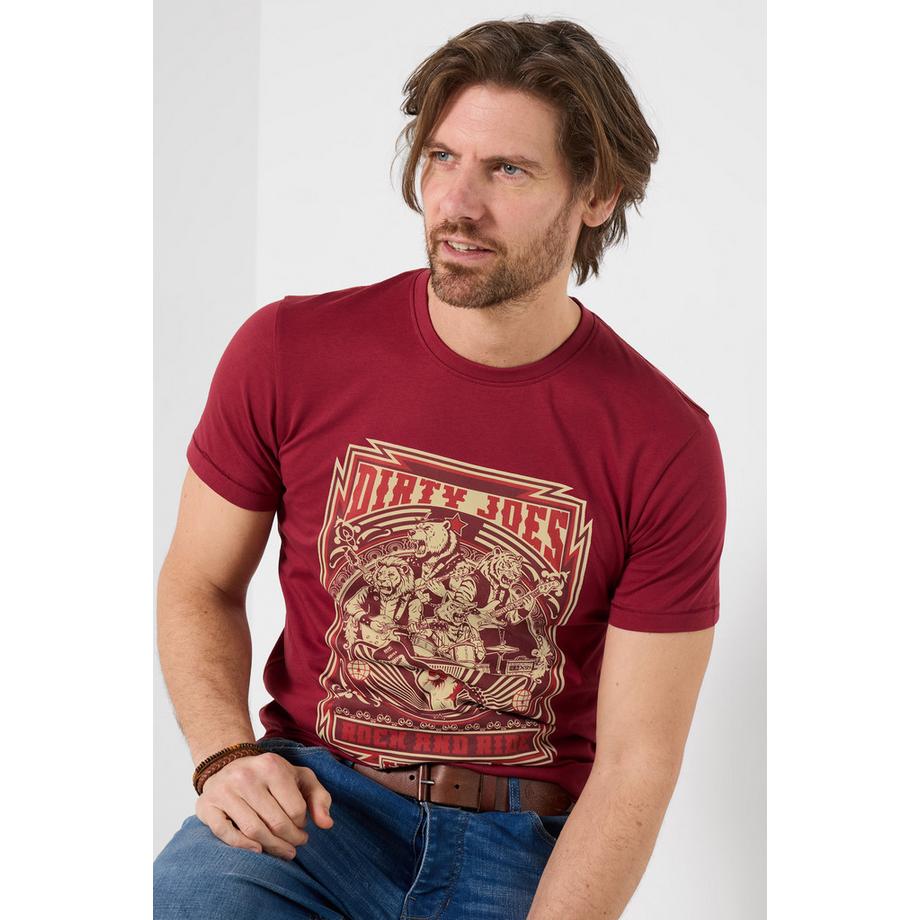 Joe Browns Graphic-T-Shirt mit Tierband-Poster-Print  