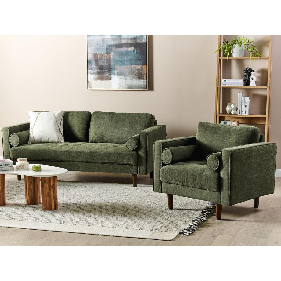 Beliani Wohnzimmer Set aus Stoff  NURMO  