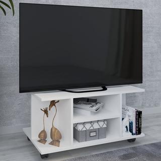 VCM Bois TV Lowboard Roulettes Meuble TV Table Console à roulettes Meubles Table TV Findalo  