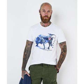 Handgezeichnetes Stier-Grafik-T-Shirt