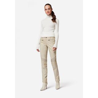 RICANO  Pantalon en cuir  Donna, avec éléments de biker 