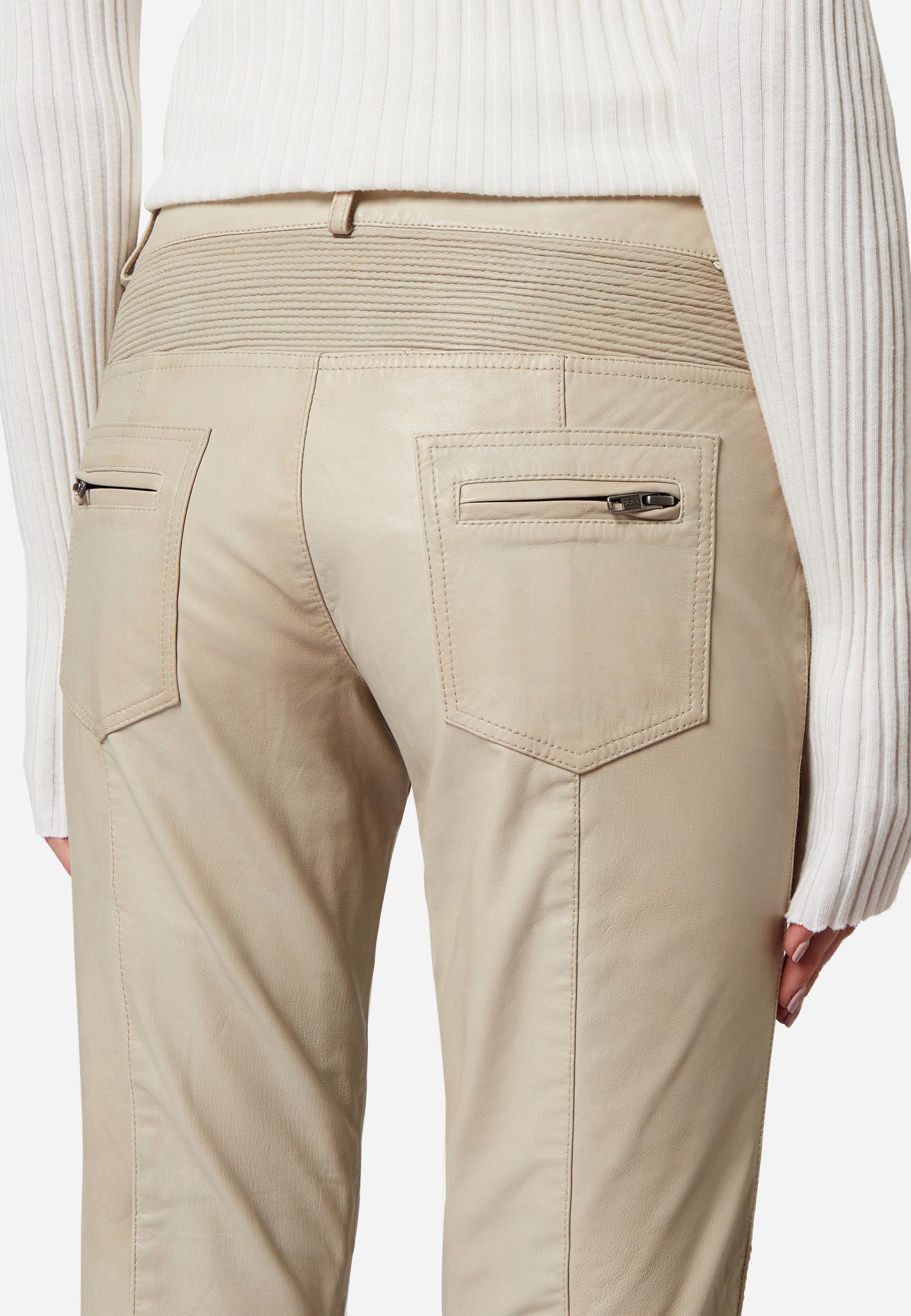 RICANO  Pantalon en cuir  Donna, avec éléments de biker 