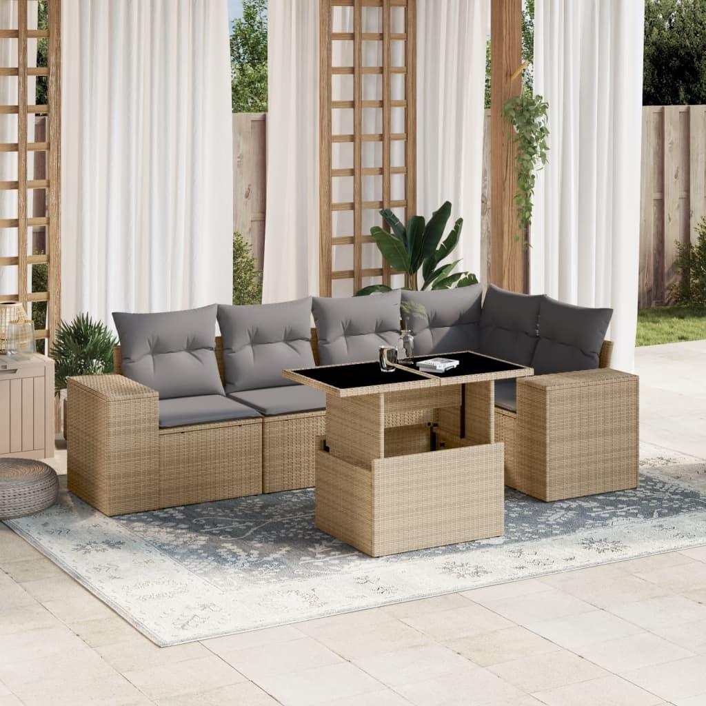 VidaXL set divano da giardino Polirattan  