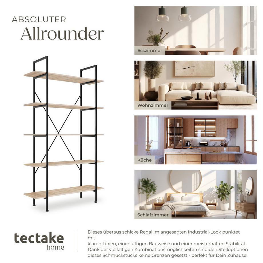 Tectake Scaffale Glasgow stile industriale  