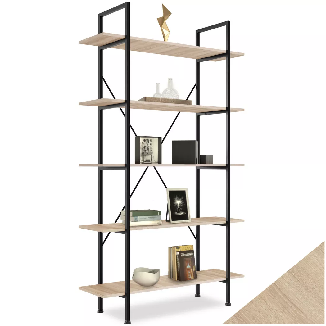 Tectake - Étagère GLASGOW style industriel, 180cm, Sable