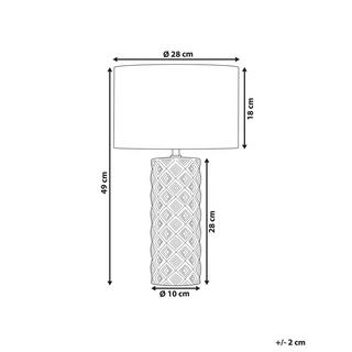 Beliani Lampada da tavolo en Ceramica Moderno BALONNE  
