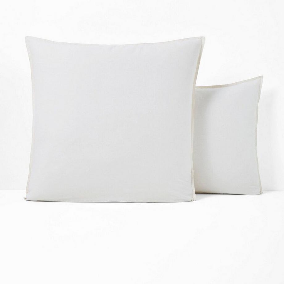 Taie d'oreiller enfant unie coton lavé