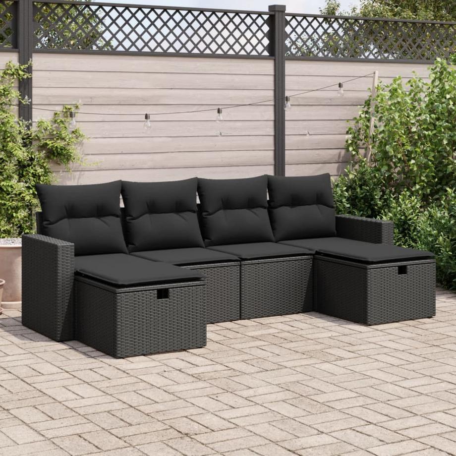 VidaXL Ensemble de canapés de jardin rotin synthétique  