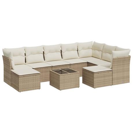 VidaXL set divano da giardino Polirattan  