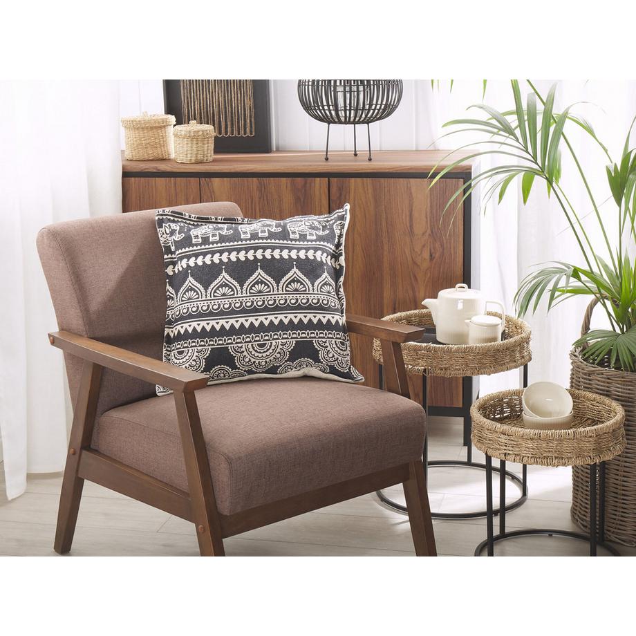 Beliani Lot de 2 coussins décoratifs en Coton Rétro ATABAGI  