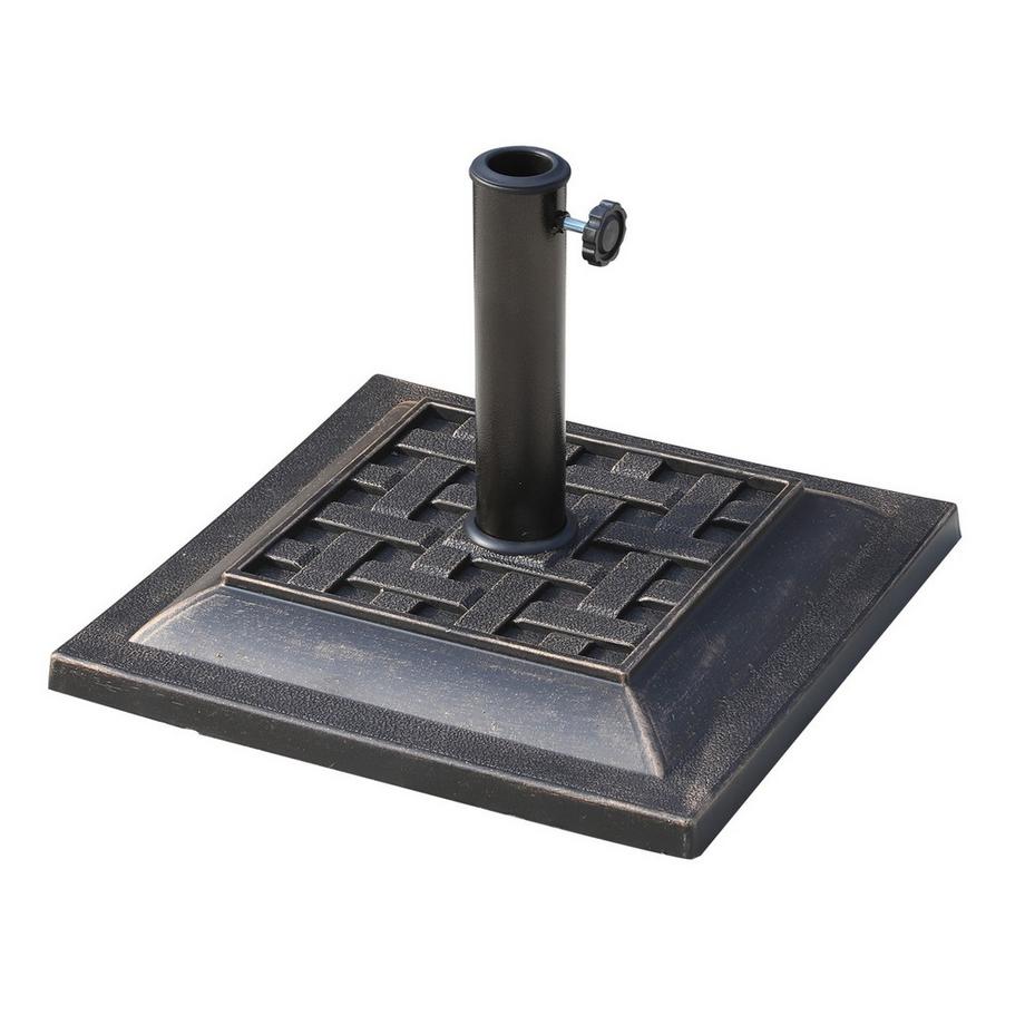 Pied De Parasol Pied De Parasol Pied De Parasol 9Kg 38/48Mm Résine Polyester Bronze L44 X L44 X H33Cm