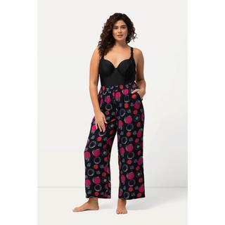 Ulla Popken  Pantalon palazzo à pois, jambe large et taille élastique 