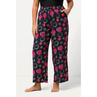 Ulla Popken  Pantalon palazzo à pois, jambe large et taille élastique 