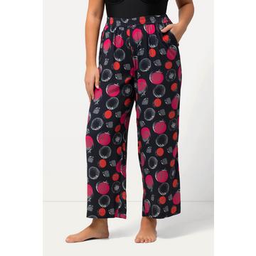 Pantalon palazzo à pois, jambe large et taille élastique