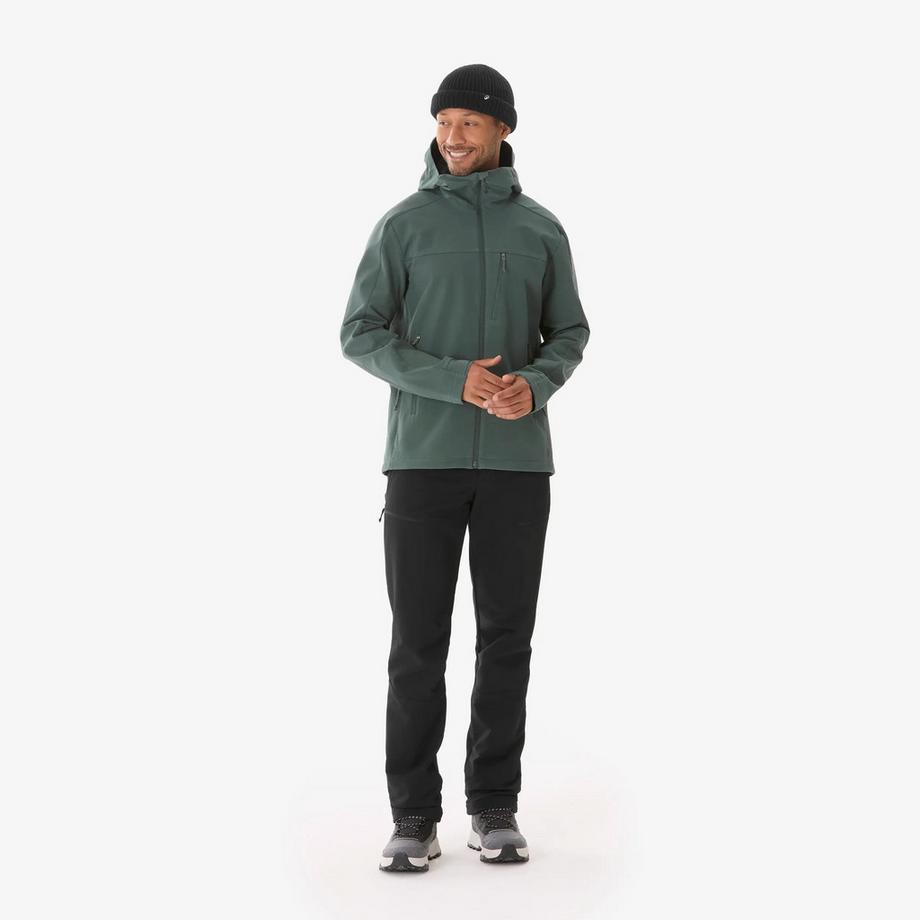 QUECHUA  Veste de trek coupe-vent softshell homme MT500 vert fumé 