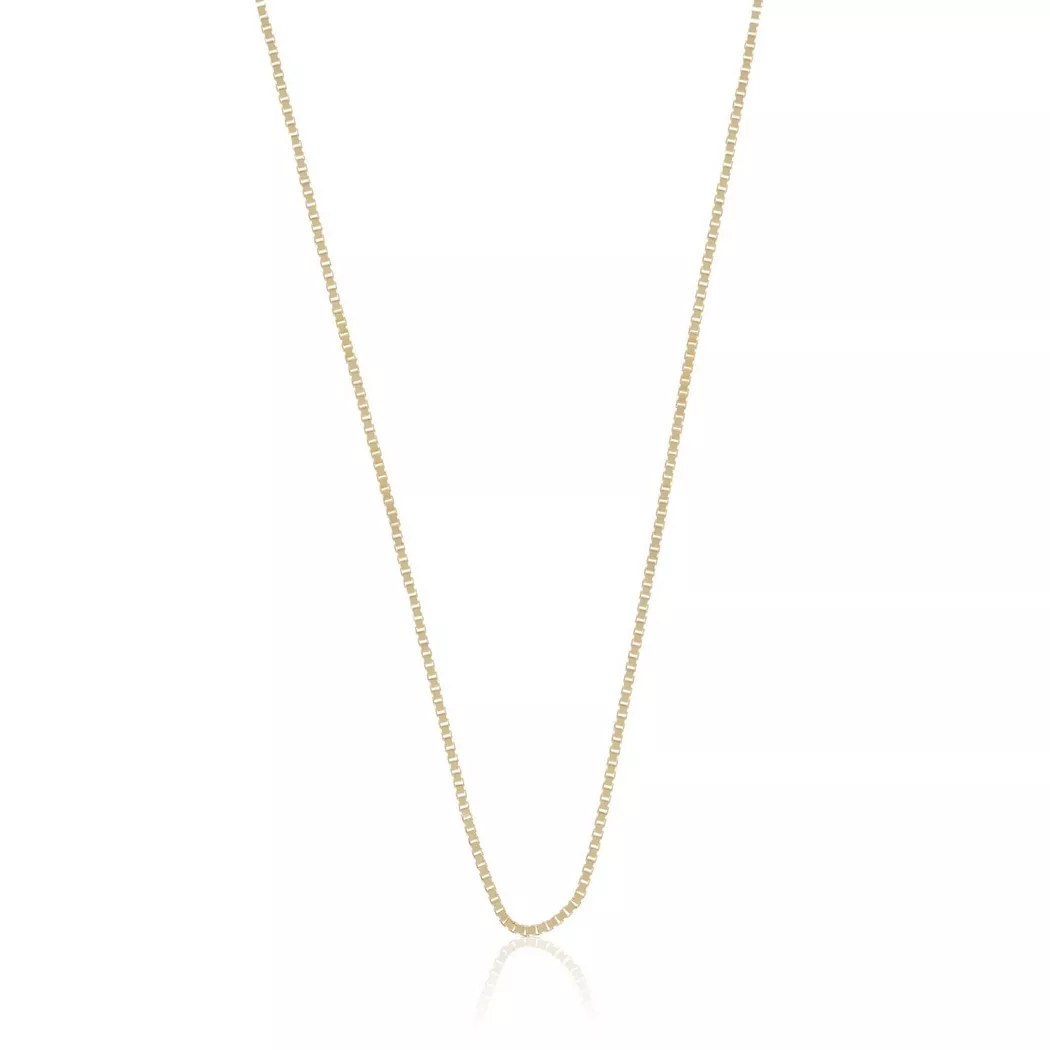 MUAU Schmuck - Collier Venezianer Gelbgold 375, 0.9mm, 50cm, 50 CM