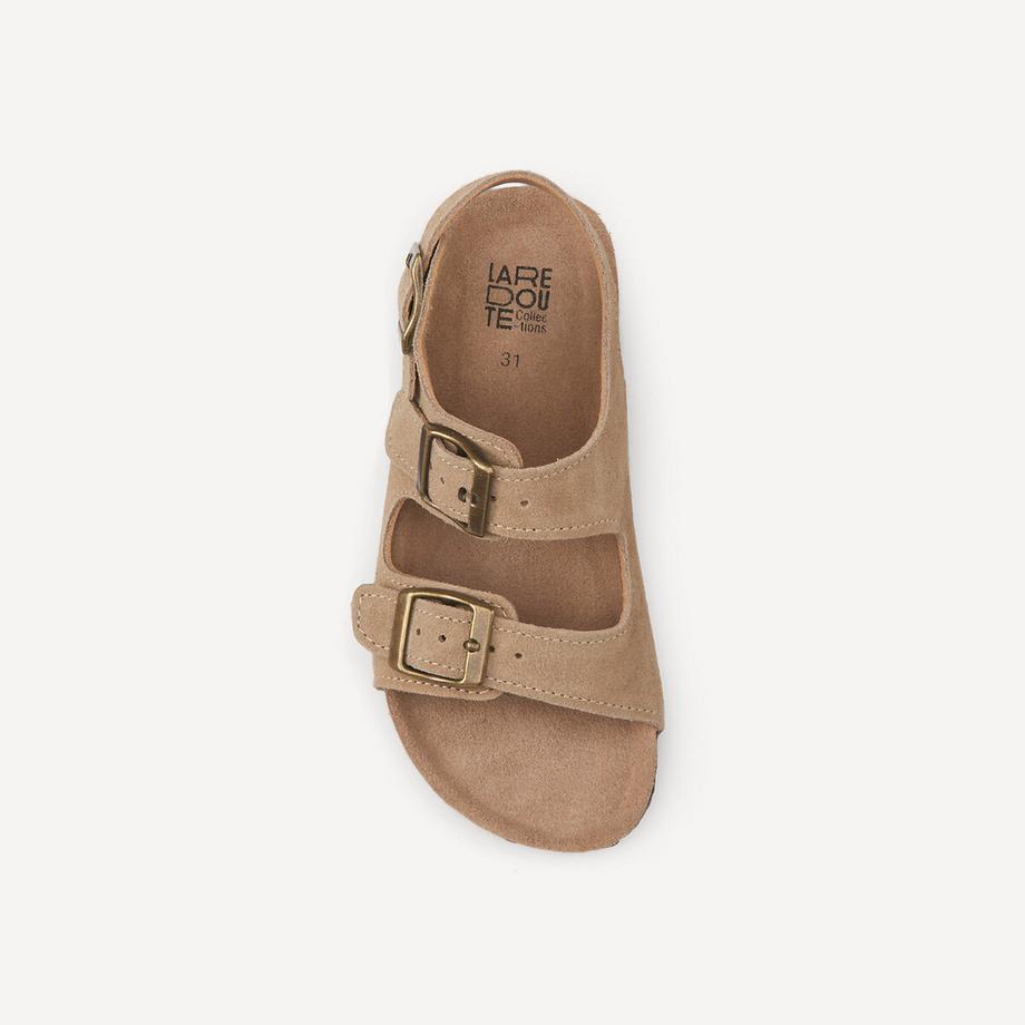 La Redoute Collections Sandali in pelle a doppia fascia  