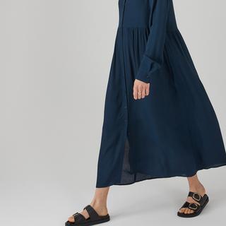 La Redoute Collections  Hemdblusenkleid mit langen Ärmeln 