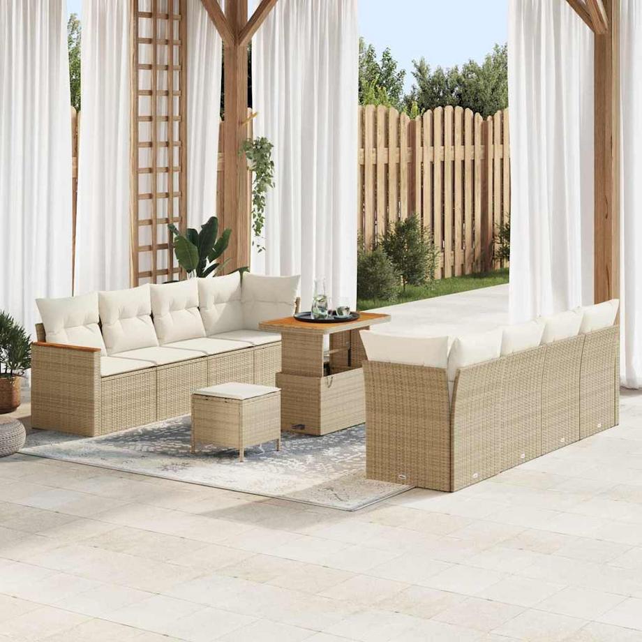 VidaXL Canapé de jardin poly rattan  