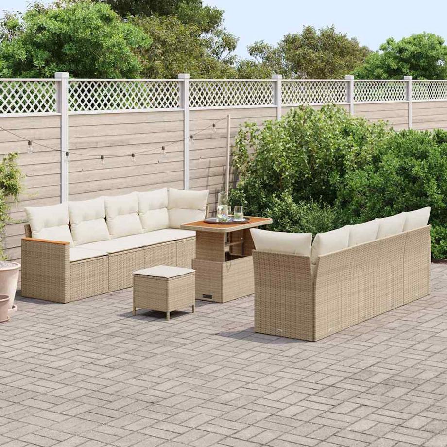 VidaXL Canapé de jardin poly rattan  