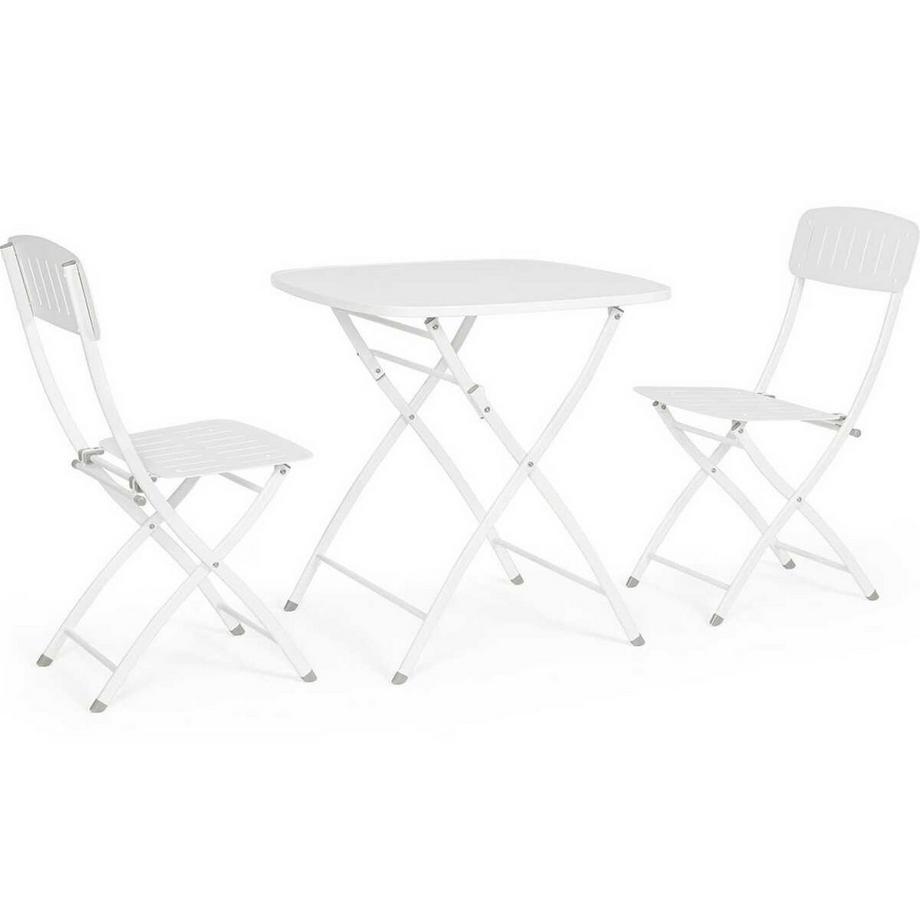 mutoni lifestyle Bistro-Sitzgruppe Yvonne weiss (3er-Set)  