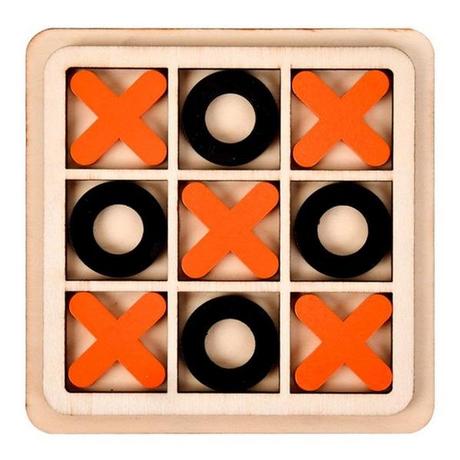 Gameloot  Jeu Tic Tac Toe en bois - Couleurs assorties 