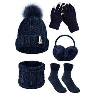 Only-bags.store Set Maglia 5-in-1 Cappello Sciarpa Guanti  