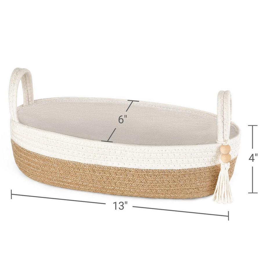 Alopini Kleiner Aufbewahrungskorb für Toilette, Boho Badezimmerdekor  