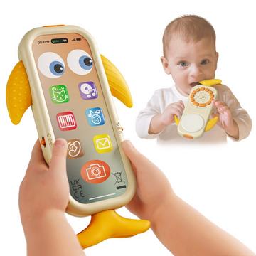 Baby-Spielzeug-Telefon, Wal-Handy-Spielzeug Wiederaufladbare Batterie Kinder Telefon Spielzeug mit Tönen Zahlen und Lichter pädagogische Handy-Spielzeug