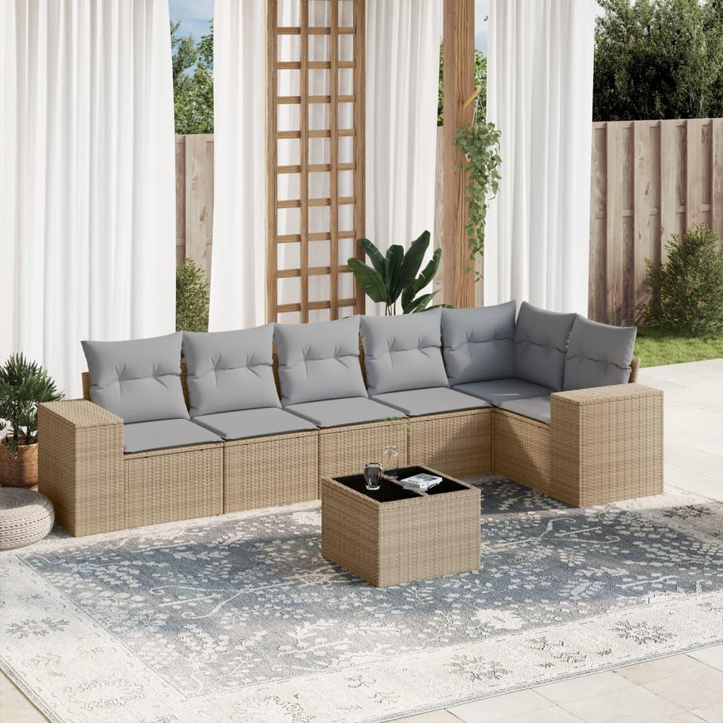 VidaXL set divano da giardino Polirattan  