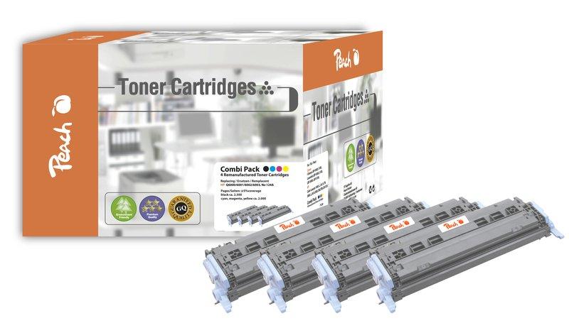 Peach  Set di toner HP Nr. 124A (Q6001-4 ) - BK,C, M, Y 