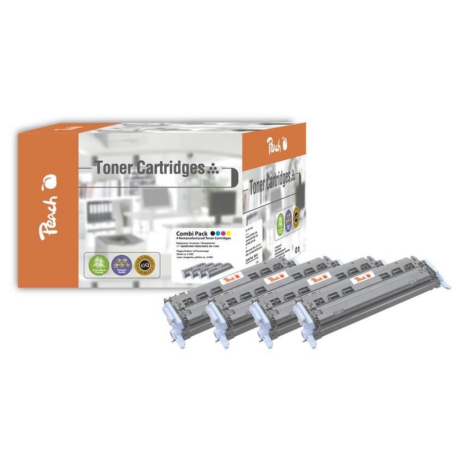 Peach  Spar Pack Tonermodule kompatibel zu  Q6000A, Q6001A, Q6002A, Q6003A 